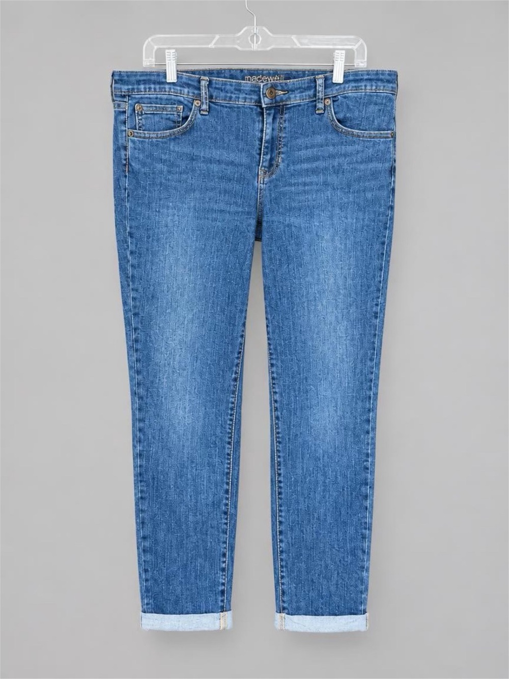 GAP Ankle Crop Premium Boyfriend Jeans in Medium Blue - 14